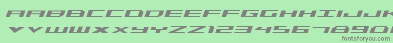 Triremeital Font – Gray Fonts on Green Background