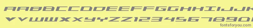 Triremeital Font – Gray Fonts on Yellow Background
