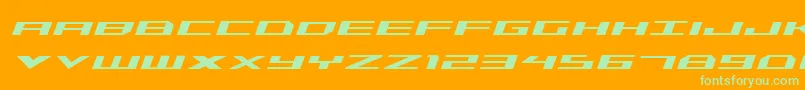 Triremeital Font – Green Fonts on Orange Background