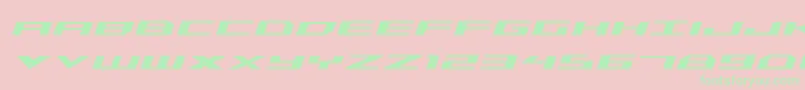 Triremeital Font – Green Fonts on Pink Background