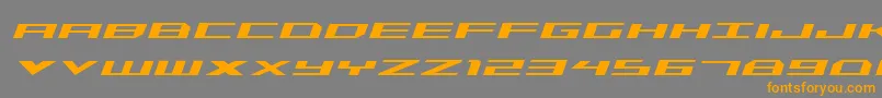 Triremeital Font – Orange Fonts on Gray Background