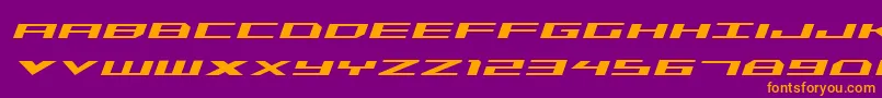 Triremeital Font – Orange Fonts on Purple Background