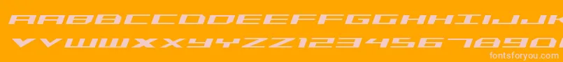 Triremeital Font – Pink Fonts on Orange Background