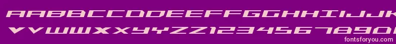 Triremeital Font – Pink Fonts on Purple Background