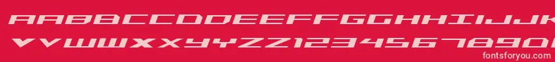Triremeital Font – Pink Fonts on Red Background