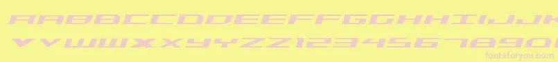 Triremeital Font – Pink Fonts on Yellow Background