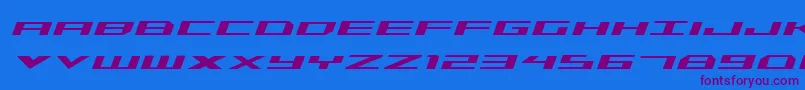 Triremeital Font – Purple Fonts on Blue Background