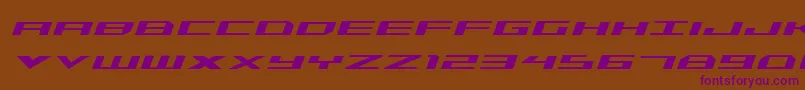 Triremeital Font – Purple Fonts on Brown Background