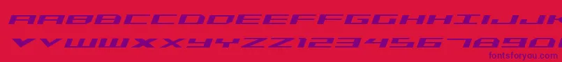 Triremeital Font – Purple Fonts on Red Background