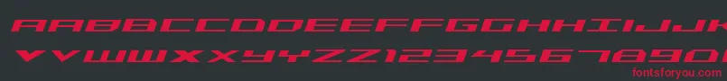 Triremeital-Schriftart – Rote Schriften auf schwarzem Hintergrund