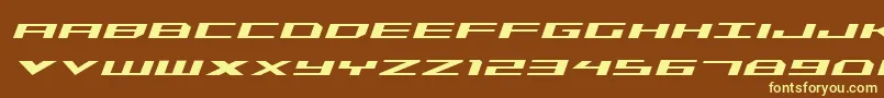 Triremeital Font – Yellow Fonts on Brown Background