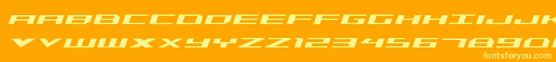 Triremeital Font – Yellow Fonts on Orange Background