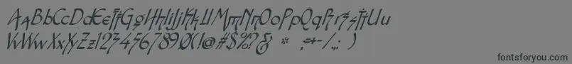 SnotmasterVItalic Font – Black Fonts on Gray Background