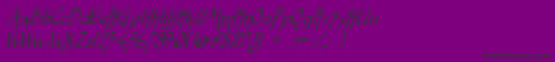 SnotmasterVItalic-Schriftart – Schwarze Schriften auf violettem Hintergrund