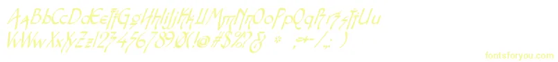 SnotmasterVItalic-Schriftart – Gelbe Schriften