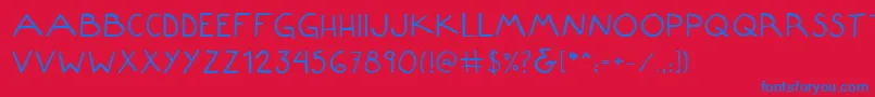 Composition Font – Blue Fonts on Red Background