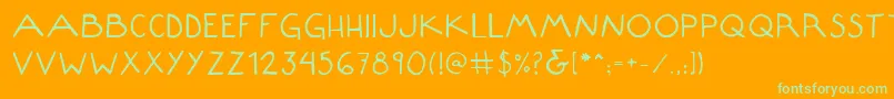 Composition Font – Green Fonts on Orange Background