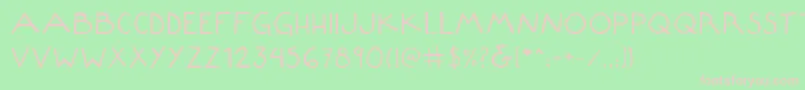 Composition Font – Pink Fonts on Green Background