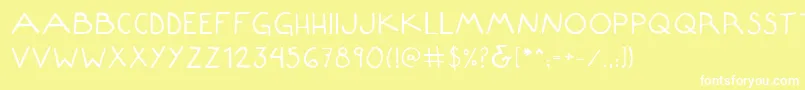 Composition Font – White Fonts on Yellow Background