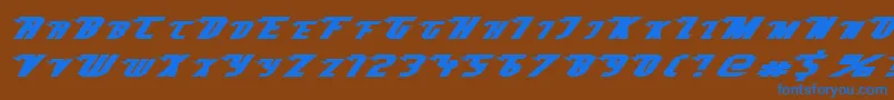 Superheterodyne Font – Blue Fonts on Brown Background