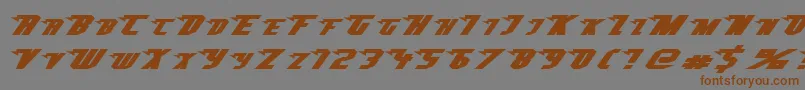 Superheterodyne-Schriftart – Braune Schriften auf grauem Hintergrund