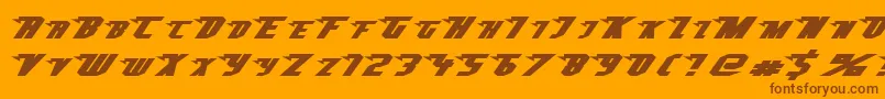 Fonte Superheterodyne – fontes marrons em um fundo laranja