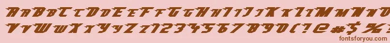 Weitere Informationen zur Superheterodyne-Schriftart Superheterodyne-Schriftart – Braune Schriften auf rosa Hintergrund