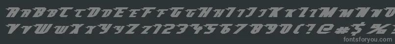 Superheterodyne-Schriftart – Graue Schriften auf schwarzem Hintergrund