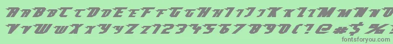 Superheterodyne Font – Gray Fonts on Green Background