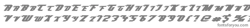 フォントSuperheterodyne – 白い背景に灰色の文字