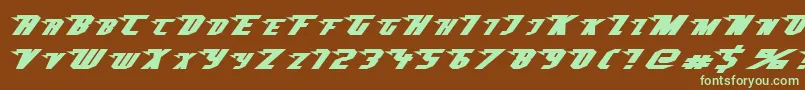 Superheterodyne Font – Green Fonts on Brown Background