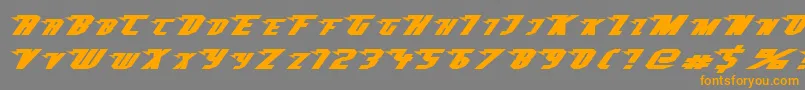 Superheterodyne-fontti – oranssit fontit harmaalla taustalla