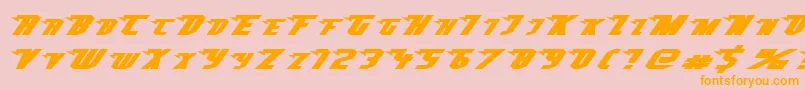 Police Superheterodyne – polices orange sur fond rose