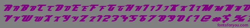 Superheterodyne-Schriftart – Violette Schriften auf grauem Hintergrund