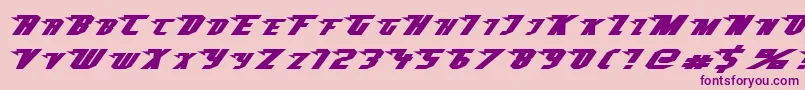 Superheterodyne Font – Purple Fonts on Pink Background