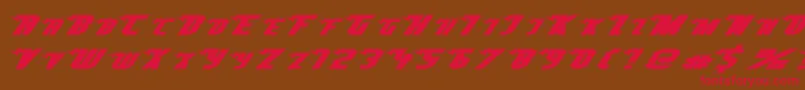 Superheterodyne Font – Red Fonts on Brown Background