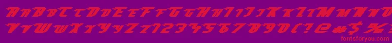 Superheterodyne Font – Red Fonts on Purple Background