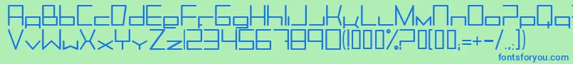 TrancemissionMedium Font – Blue Fonts on Green Background