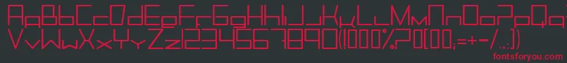 TrancemissionMedium Font – Red Fonts on Black Background