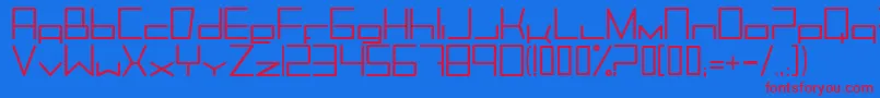 TrancemissionMedium Font – Red Fonts on Blue Background