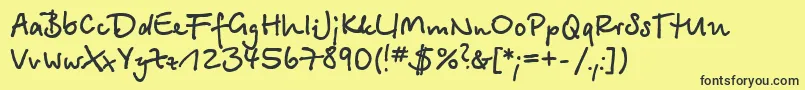 Btsb Font – Black Fonts on Yellow Background