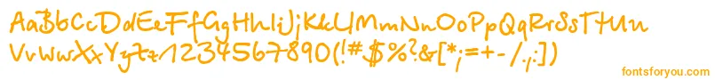 Czcionka Btsb – pomarańczowe czcionki
