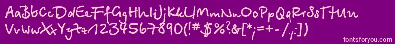 Btsb Font – Pink Fonts on Purple Background