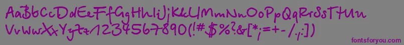 Btsb Font – Purple Fonts on Gray Background