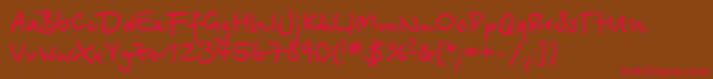 Btsb Font – Red Fonts on Brown Background