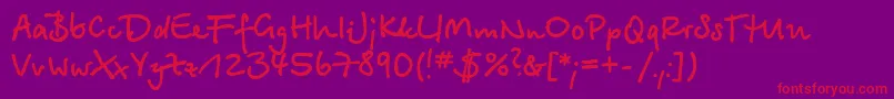 Btsb Font – Red Fonts on Purple Background