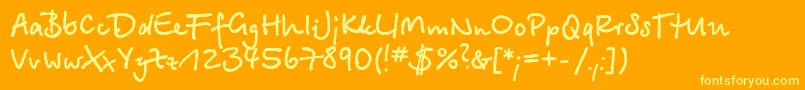 Btsb Font – Yellow Fonts on Orange Background