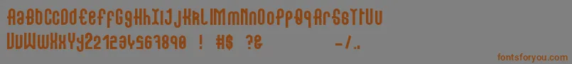 Showcase Font – Brown Fonts on Gray Background
