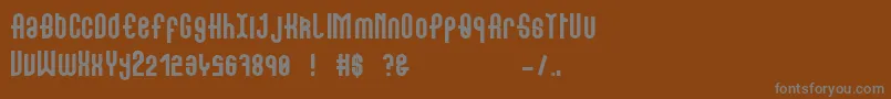 Czcionka Showcase – szare czcionki na brązowym tle