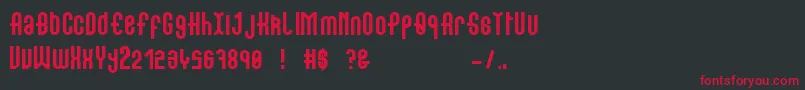 Showcase Font – Red Fonts on Black Background